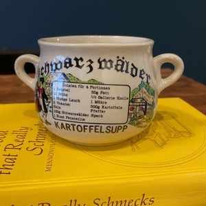 Vintage German Double-Handled Soup Mug - Kartoffelsupp
